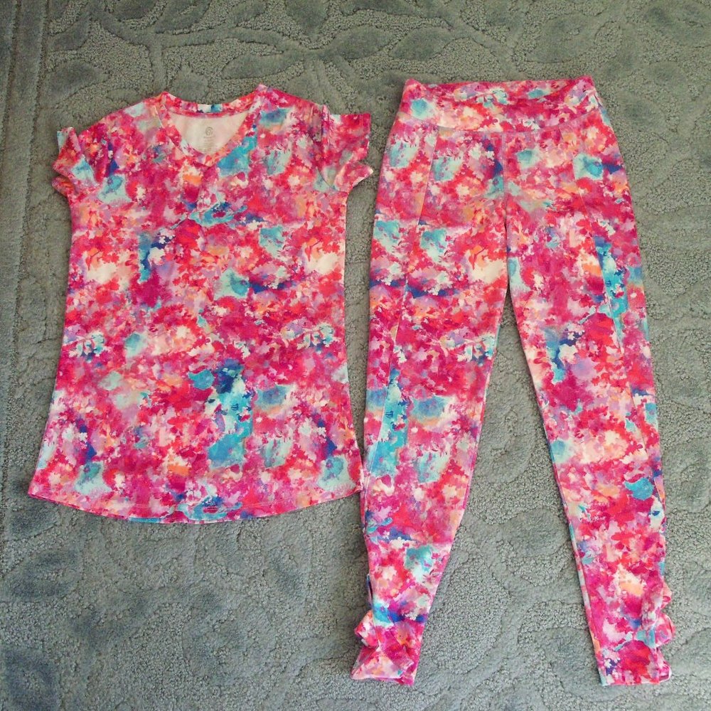 Girl's leggings set. Size 10/12  (#EV1238)